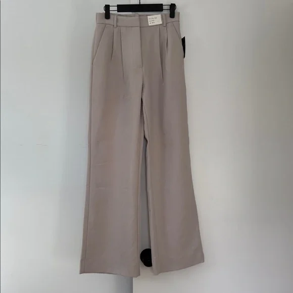 Abercrombie & Fitch Sloane Ultra High Rise Wide Leg Pants Light Taupe 26 - Picture 3 of 7